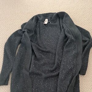 NWT- Victoria’s Secret size medium Elegant Charcoal duster w/Sparkle Accents.